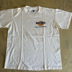 Mens Vintage 90s Hard Rock Cafe San Francisco Graphic Single Stitch T Shirt Sz L
